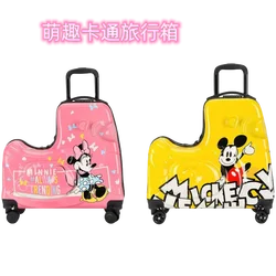 Mickey Minnie sweet and cute creative cartoon pattern fashion leisure travel large capacity storage and mountable trolley case