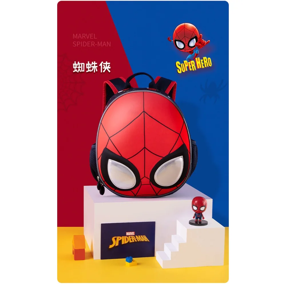 New Spider-Man Children's Schoolbag Kindergarten Boys Cartoon Fashion Fun Eggshell Design Comfortable Large Capacity Backpacks