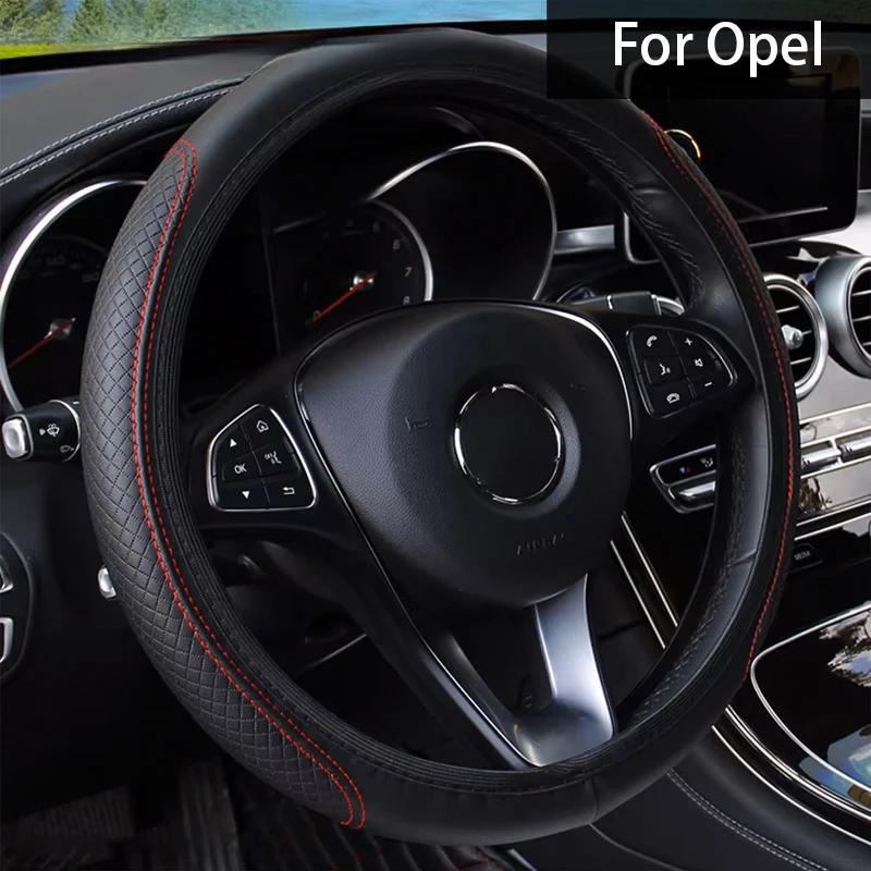 Car Steering Wheel Cover Microfiber Leather Protection Cover Anti Slip Lid For Opel Corsa D Astra Insignia Mokka Adam Combo OPC