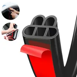 10m Car Door Rubber Seal Strip Double Layer Protector Noise Insulation Car Windshield Trunk Sealer Weatherstrip Auto Accessories