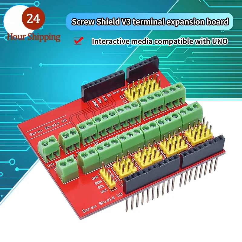 Screw Shield V1 terminal V3 expansion board is compatible UNO R3 Interactive Media Moudle for arduino