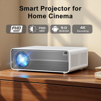 Touyinger Q9 Native 1080P Full HD Projector with 4K Decoding and 2.4/5G Dual-Band WiFi Android Smart Home Theater LED Projector