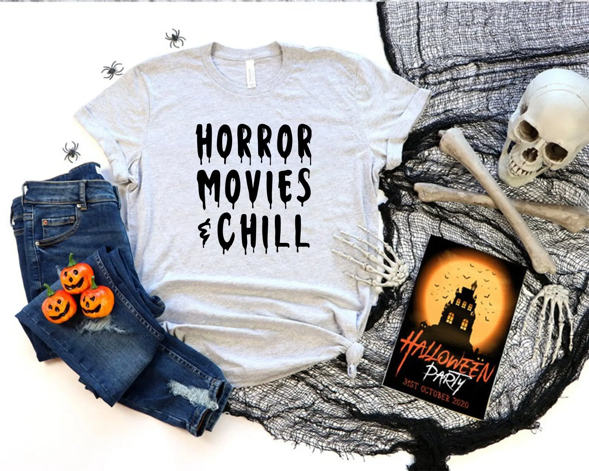 Horror Movies T Shirt Halloween Fan Cute Fall Clothing Thirty One October Witch