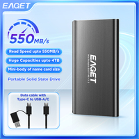 EAGET M1 Portable External SSD External Hard Drive 5Gbps NVME 256GB 512GB 1TB 2TB Solid State Drive for Laptops Desktop PS4 PS5