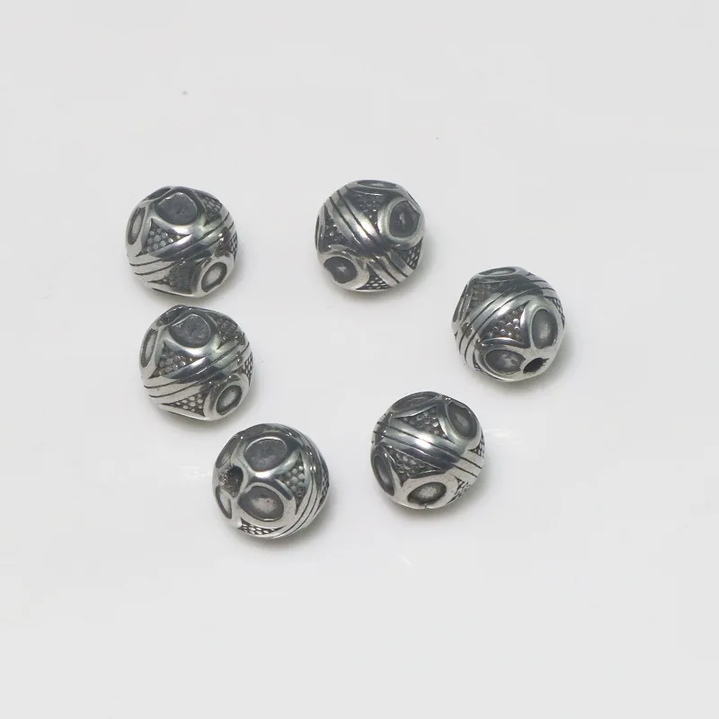 

3Pcs Large Hole Loose Beads Charms Stainless Steel Pendant For Jewelry Making Diy Bracelet Necklace Handmade Accessories Supplie