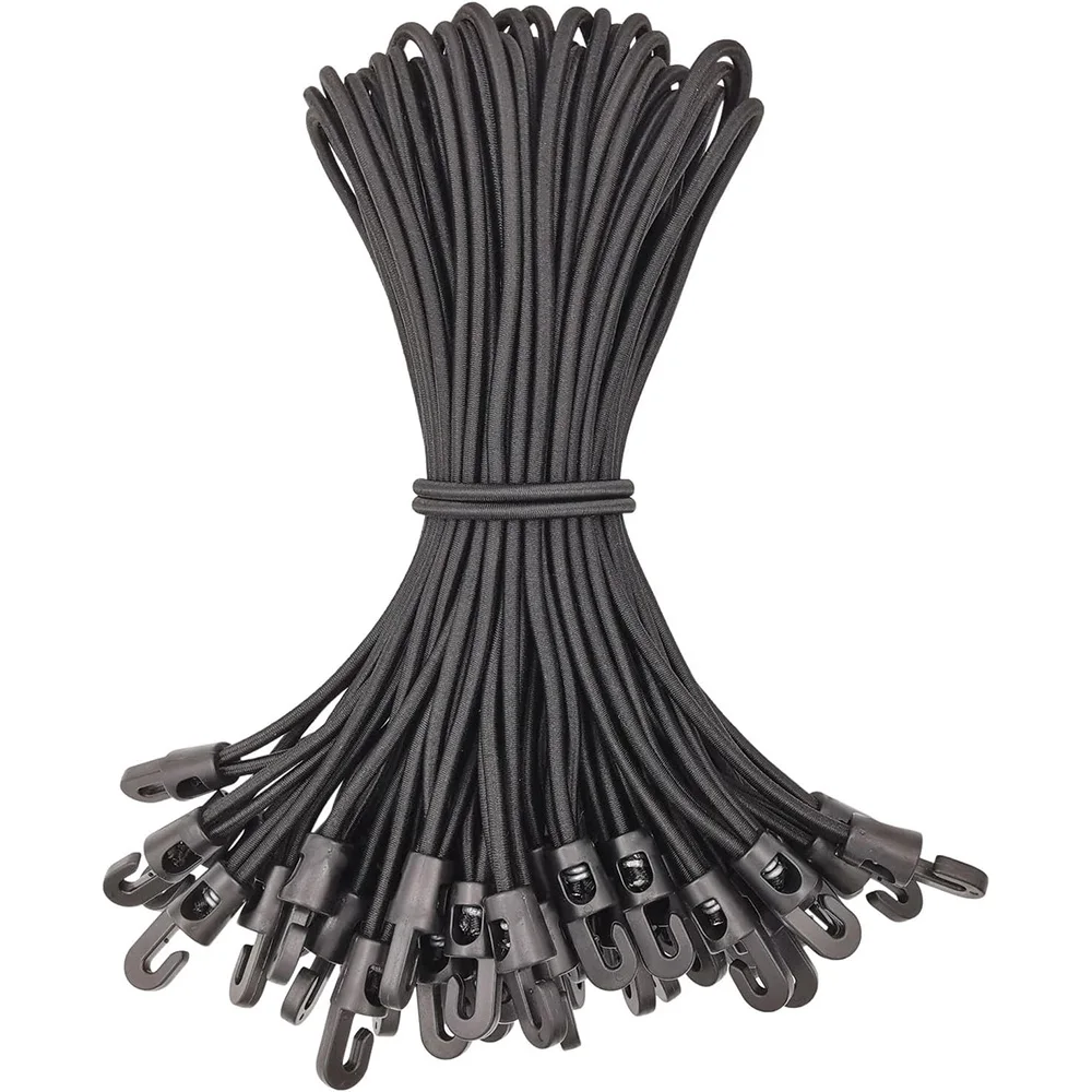 

30 шт. банджи-шнур с крючками, высокоэластичный расширитель 25 см с крючками, резиновый натяжитель с крючками для брезента для кемпинга