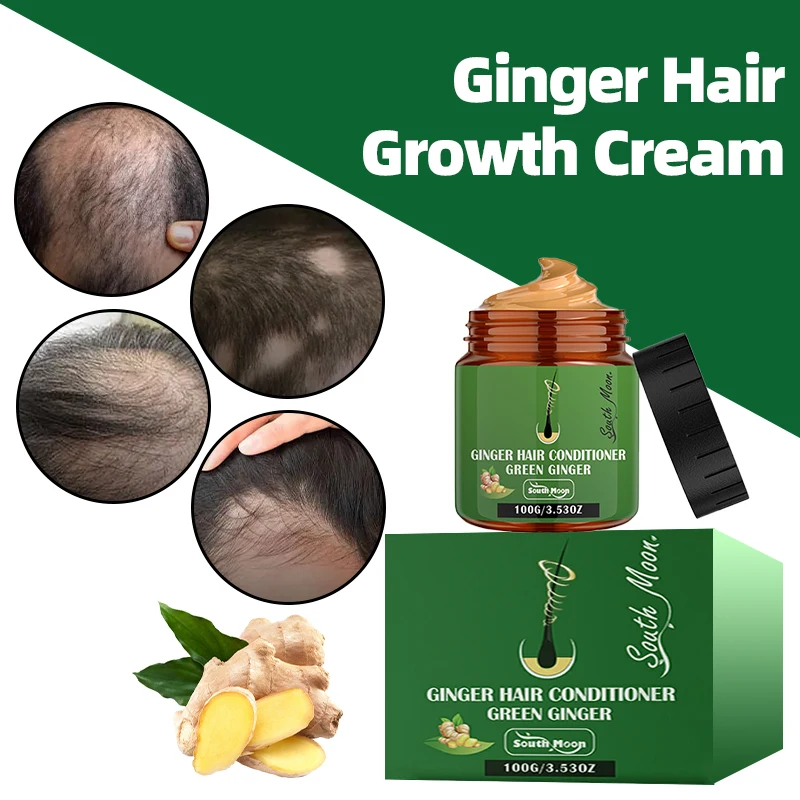 

Hair Growth Cream Anti Hair Loss Treatment Scalp Hair Regrowth Ginger Essential Oils Care Spray Products for Men and Women 100g