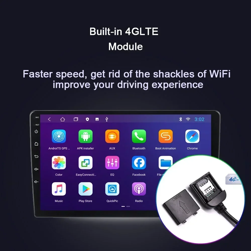 HD 1080*720 8G + 256G 8Core Carplay DSP Android 13.0 เครื่องเล่นดีวีดีรถยนต์ GPS WIFI Bluetooth 5.0 RDS วิทยุสําหรับ Ford Ecosport 2013-2017