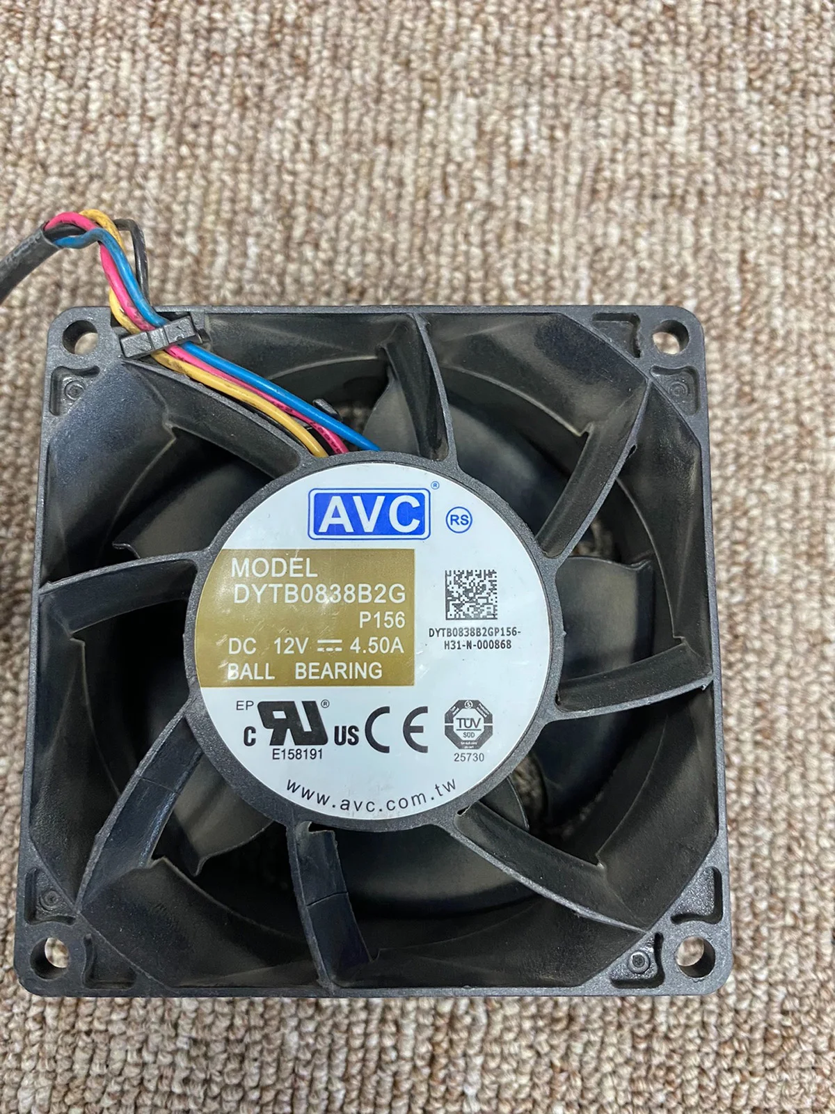 

DYTB0838B2G 12V 4.5A 8038 Server Violent Fan