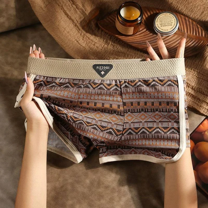 cuecas-masculinas-de-algodao-puro-respiravel-e-confortavel-com-textura-retro-modelo-boxer-curto-para-jovens-ideal-para-aca