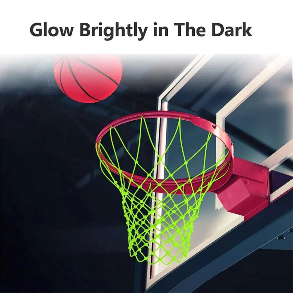 Jaring Basket Bercahaya Standar 50CM Jaring Basket Neon Hijau Jaring Bingkai Basket Anak-anak Bercahaya Mandiri