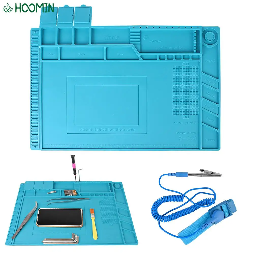 Silicone Repair Pad Heat-Resistant Magnetic Adsorption Soldering Mat Platform for BGA Soldering Station Insulation Working Mat