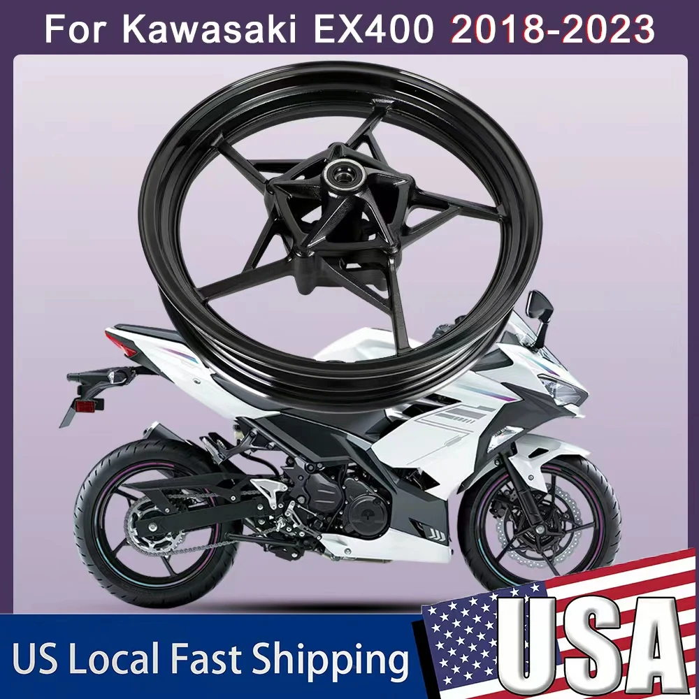 

Обод колеса мотоцикла для Kawasaki Ninja400 EX400 Z400 ABS 2018-2023, аксессуары для мотоциклов, обод переднего колеса, глянцевый черный