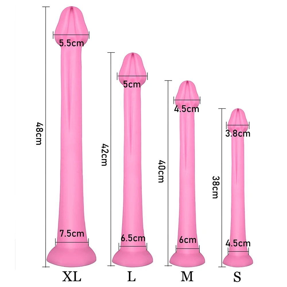 Oversize Liquid Silicone Anal Plug Dildos Stimulate Anus and Vagina Soft Anal Dilator Penis Sex Toys Dick Long Butt Plug Phallus