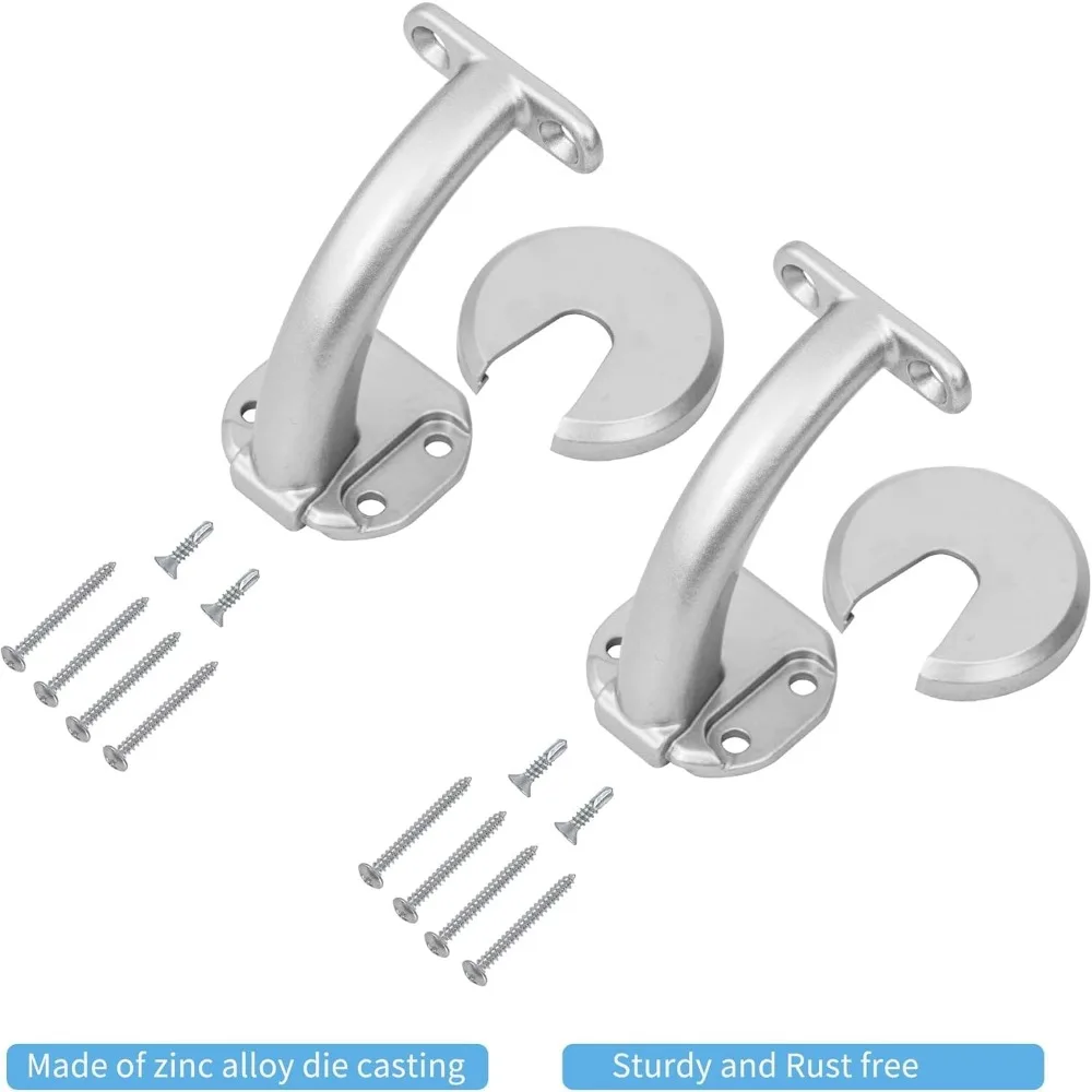 مجموعة درابزين سلالم داخلية حديثة من الألومنيوم بطول 11 قدم مع دعامات من سبائك الزنك للسطح والمنحدر والسلالم المثبتة على الحائط وSa المحسن #2