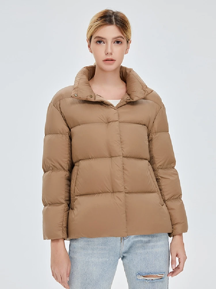Women Down Jacket 2023 New Arrival Female 90% White Duck Down Fashion Short Bread Thicken Ultra Lightweight Down Parkas