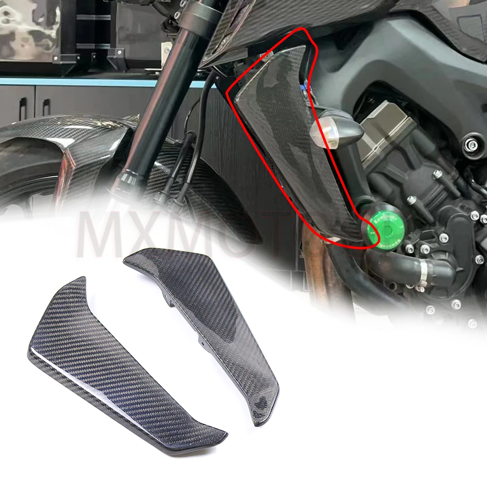 

For Yamaha MT 09 MT09 FZ 09 FZ09 2017 2018 2019 2020 Motorcycle Modified 3K Carbon Fiber Radiator Cover Tank Side Fairing Cover