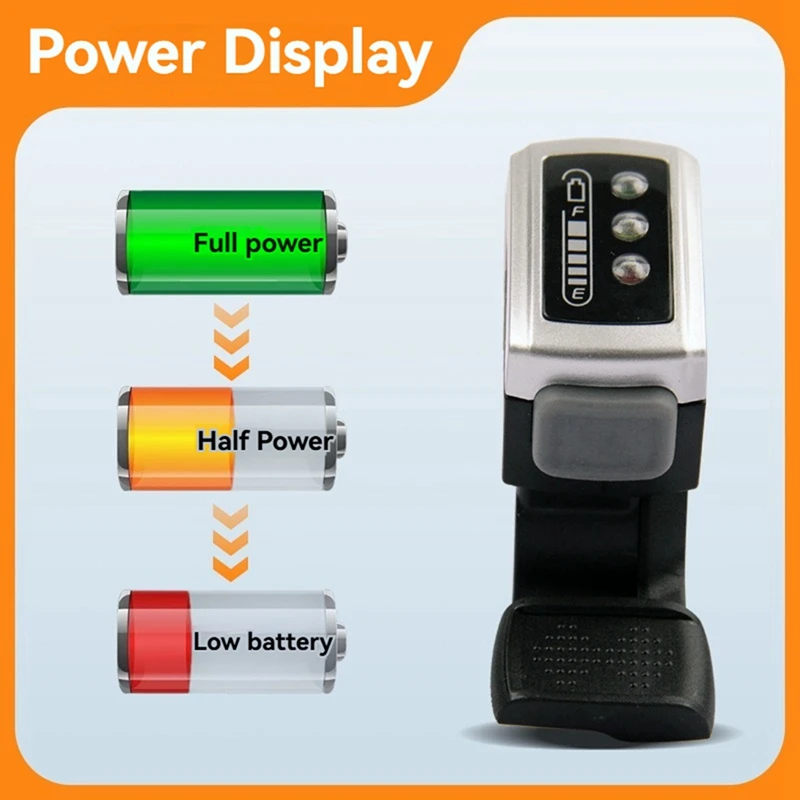 【A99P】Thumb Throttle Accelerator Grip 160mm Self Locking Switch for 22.3mm Handbar for Electric Scooter 48V