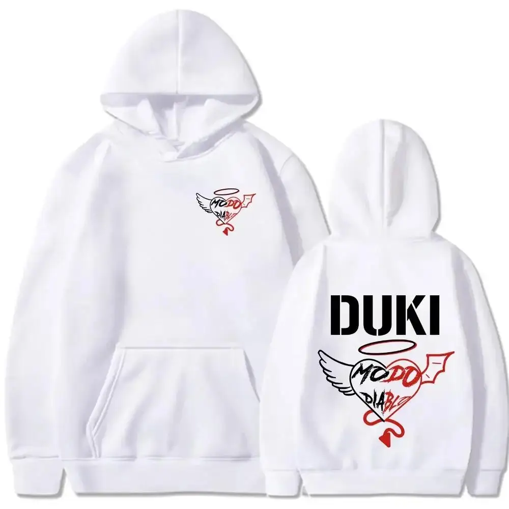Duki Men Oversized Hoodie Hip-hop Rock Band Singer Street Casual Outdoor Fashion Couple Autumn Winter Long-sleeve Top Sweatshirt