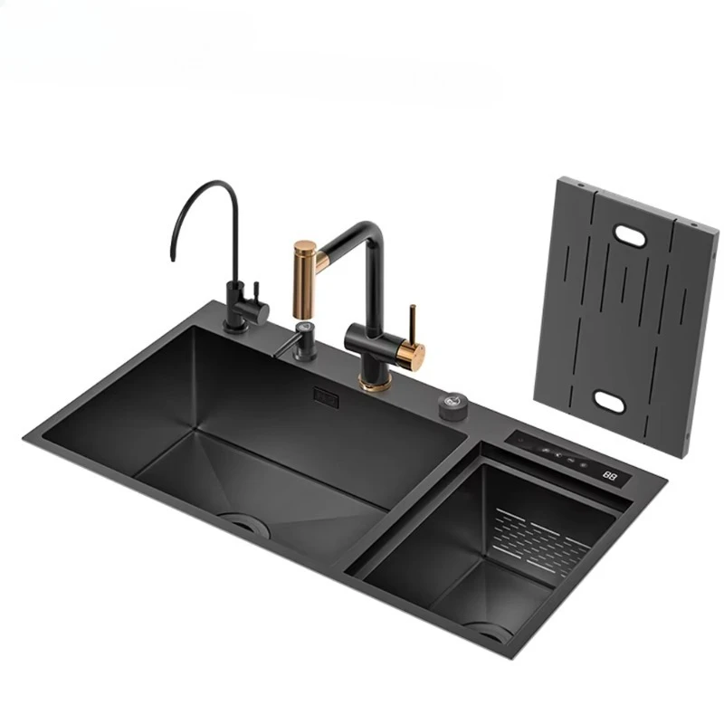 

New smart kitchen cabinet washbasin manufacturer stainless steel smart ultrasonic kitchen sink stainless steel