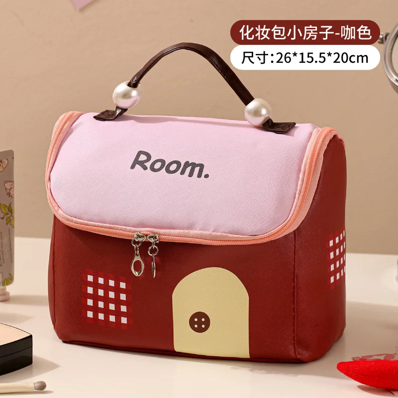 جديد متعدد الأغراض فتاة الكرتون حقيبة مستحضرات تجميل سعة كبيرة مقاوم للماء حقيبة غسيل السفر حقيبة مستحضرات تجميل محمولة حقائب للمرأة