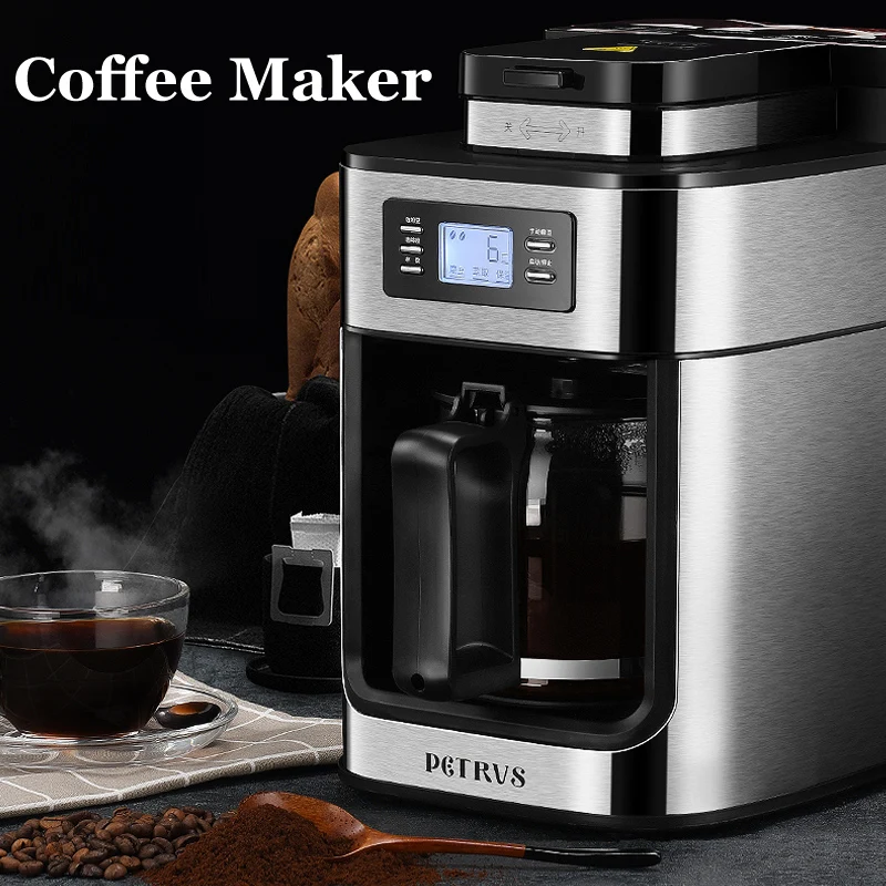 Coffee Maker Household Bean Grinder Cafe Making Machine