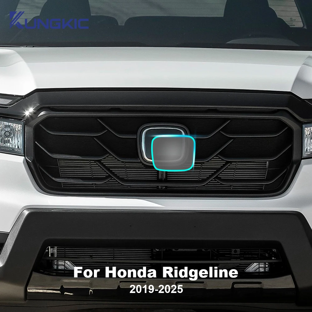 For Honda Ridgeline 2019-2025 Car Front on Emblem Pre Cut Dark Smoked tpu PPF Protection Film Anti-scratch Exterior Accessories