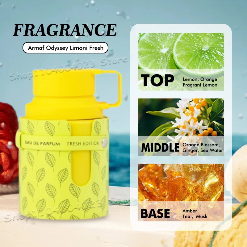 100 مل عطر أرماف أوديسي ماندارينسكي إصدار محدود للرجال الشرق الأوسط أو دو برفوم عطر عربي أصلي للنساء