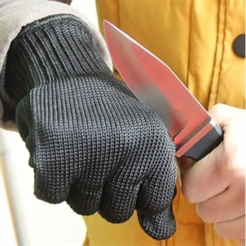 1 Pair Stainless Steel Wire Cut Resistant Anti-Cutting Safety Protective Gloves