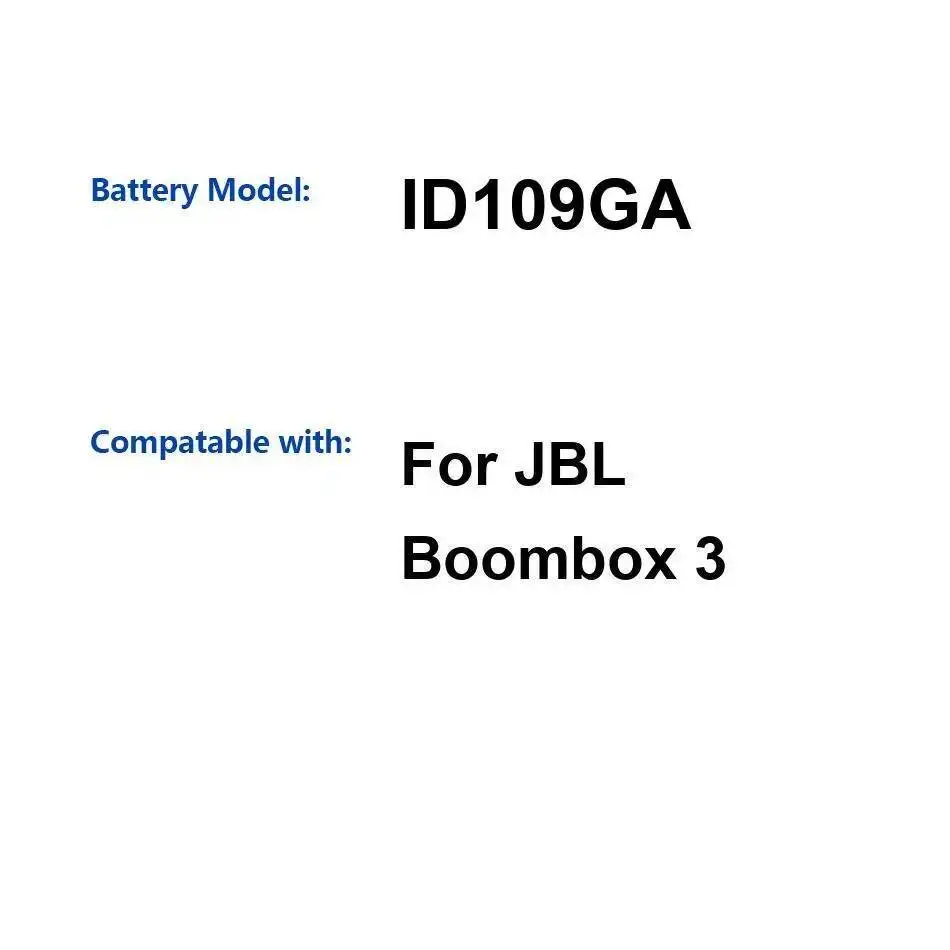 

Battery Long-Lasting ID109GA GSP0931134 01 10000-25000Mah For Jbl Boombox 1 2 3 Speaker