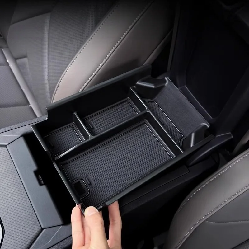 For BMW X3 G45 2025-2026 Central Console Armrest Storage Box Behind Screen Organizer Anti-Slip Mat Car Interior Accessories view 3