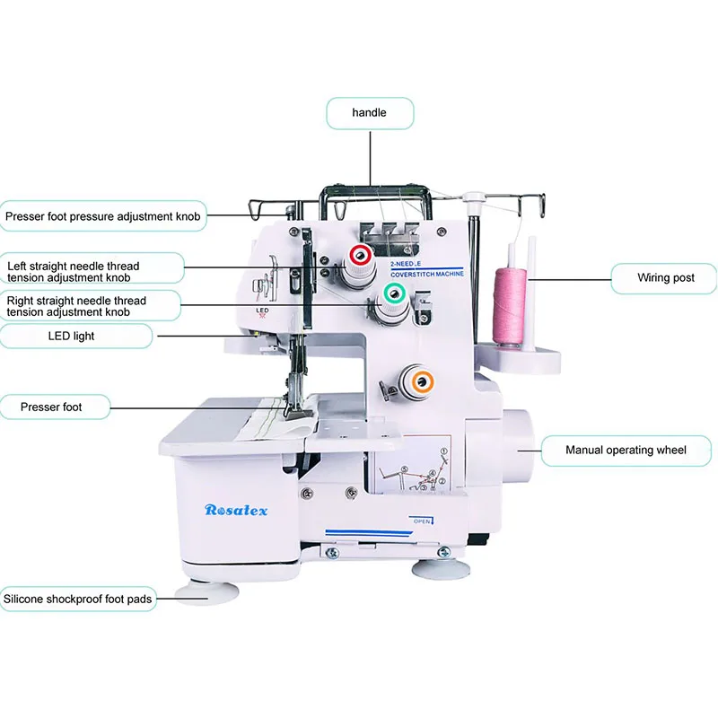 757s 122w Double Needle Three Thread Sewing Shops Interlock Sewing Machine