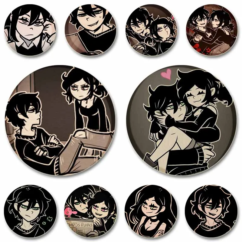 Game The Coffin of Andy and Leyley Badges Cartoon Figure Soft Button Pin Gift for Friends Bag Collar Jewelry Lapel Brooch Gifts