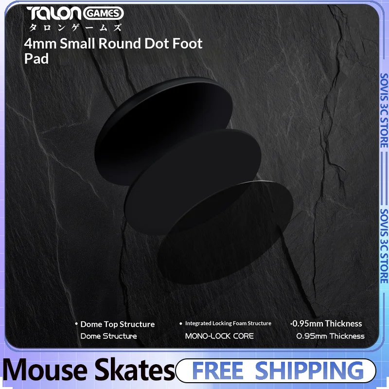 

TALONGAMES 4mm Small Dot Mouse Feet Dark Cloud Pan Mini Speed Glass Mouse Pad Feet Pad Mouse Skates Desktop Decorations