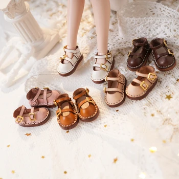 Blythe Puppenschuhe OB11 Puppenschuhe Mini Spielzeugzubehör OB22 Schuhe Kleiner Stoff UFDOLL Mini Body OB24 Handgefertigte Rindslederschuhe Doubl