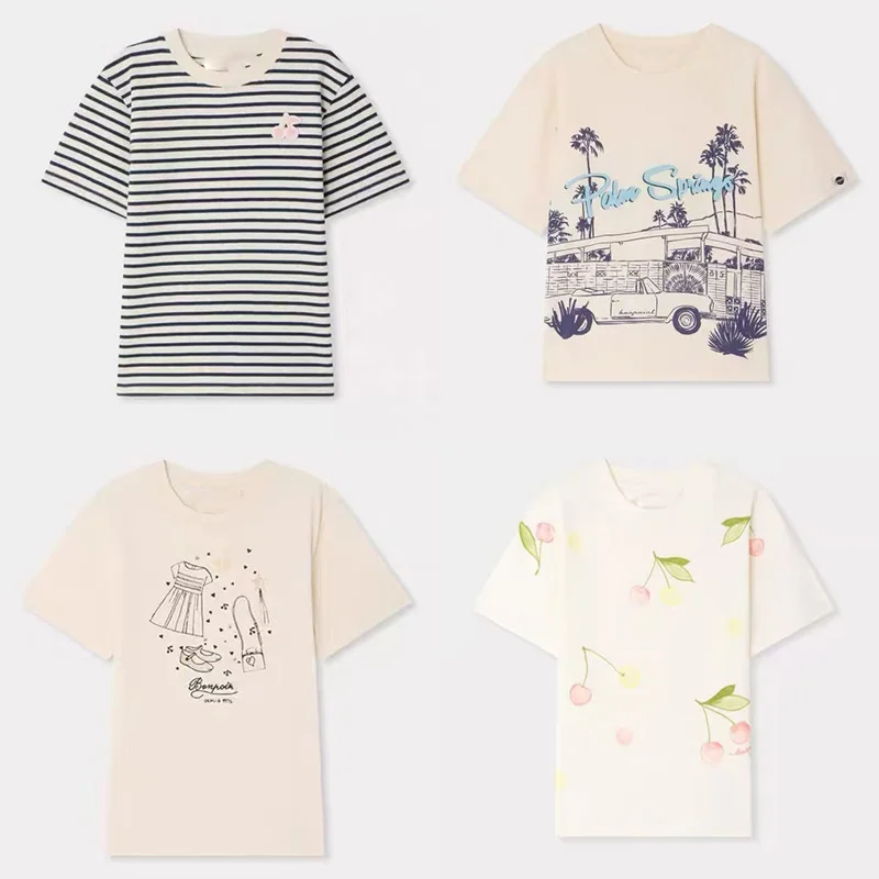 in stock 2026 BP NEW Spring Baby Girls T-shirt  Baby Girl Summer Clothes Boys Short Sleeve Shirts Kids Clothes