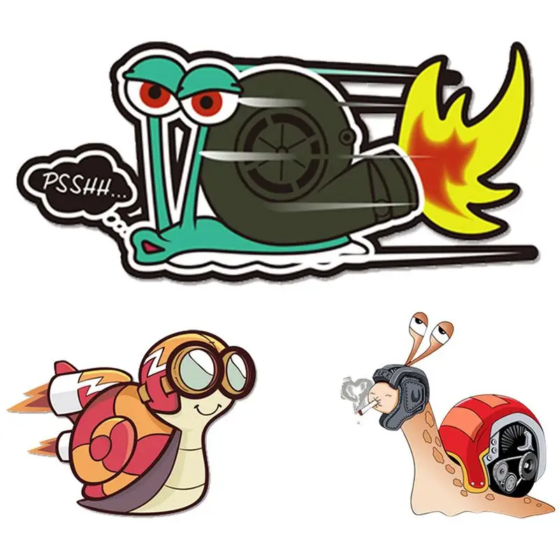 Classic Design Funny Snail Turbo Stickers Vinyl Motorcross CarDecal Reflec Racing Stickers Decorate for Car Sticker