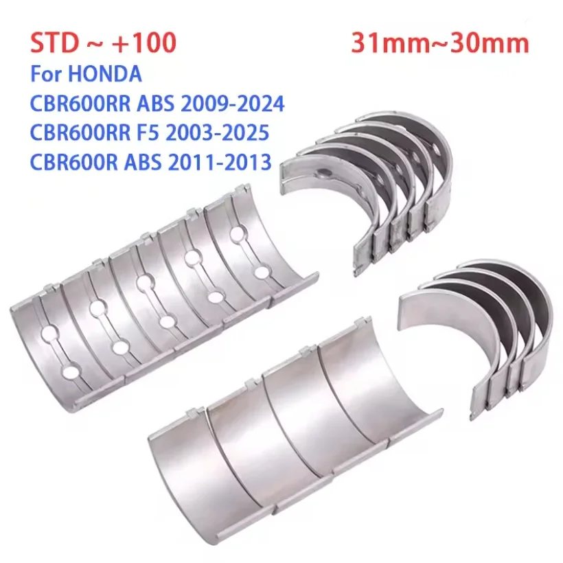 

STD 31mm +0.25 mm Connecting Rod Crankshaft Bearing Kit For Honda CBR600RR F5 2007-2025 CBR600R ABS 2011-2013 CBR 600 RR R ABS