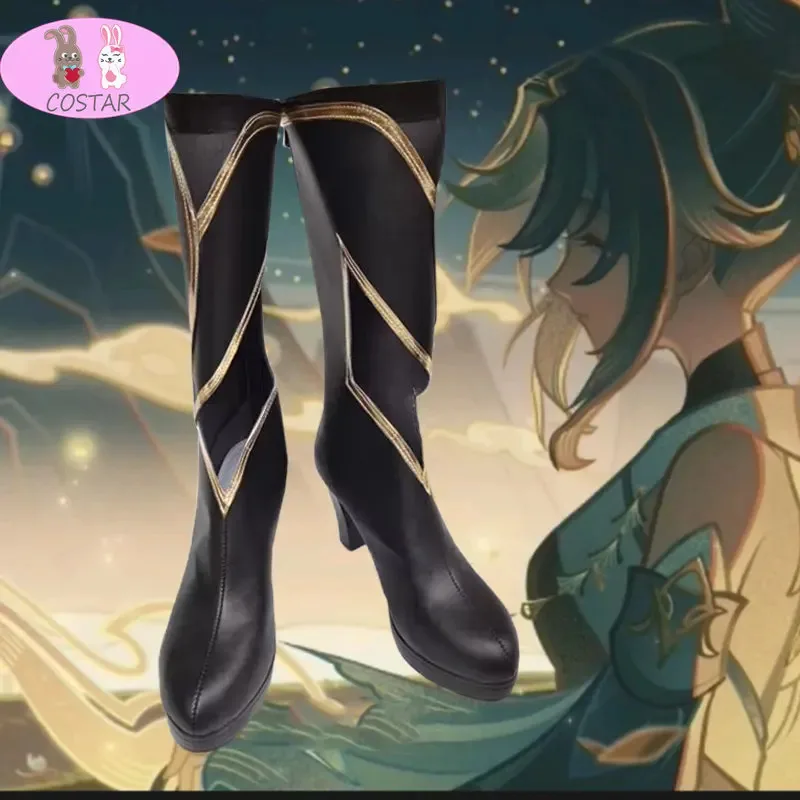 Сапоги для косплея Yiyi COSTAR, Genshin Impact Madame Ping, женская обувь с длинной трубкой, игра в стиле аниме