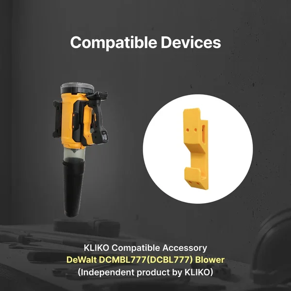 Wall Mount Hanger Compatible with DEWALT  DCMBL777 DCBL777 Blower - Tool Storage Organization