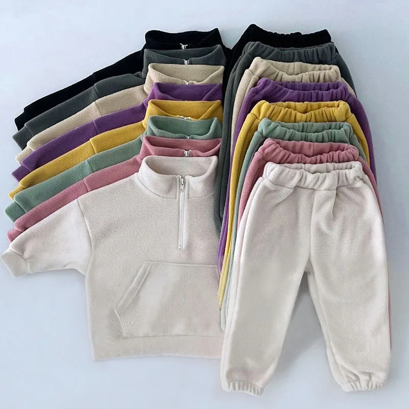 0-6Yrs Autumn Winter Toddler Baby Boys Girl Sports Suit Kids Clothing Long Sleeved Pullover+Pants Infant Boys Girl Outfit 2PCS