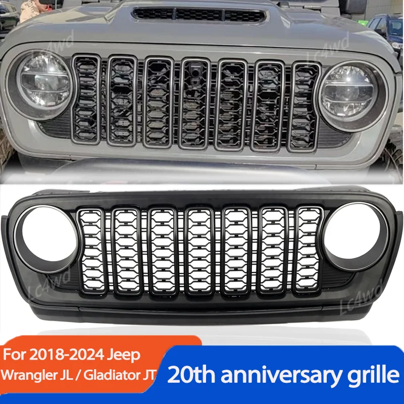 LC4WD 4X4 اكسسوارات 20th الذكرى نمط الجبهة شبكة مصبغة سباق الشوايات ل 2018-2025 جيب رانجلر JL / المصارع JT #1