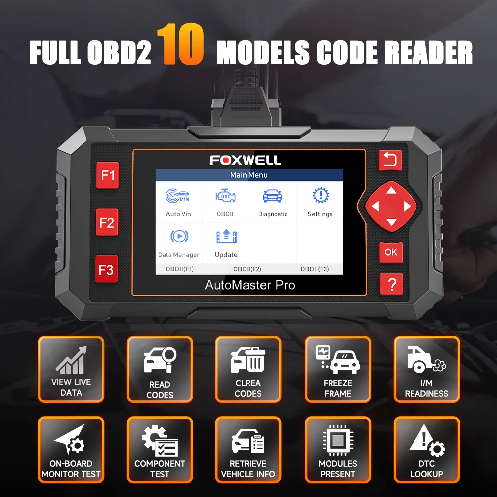 FOXWELL NT604 Elite OBD2 Scanner Engine ABS SRS Transmission Diagnostic Tools Automotive Scanner OBD 2 Code Reader Auto Car Scan