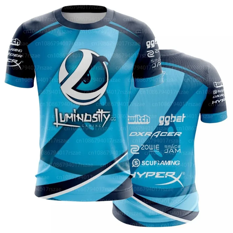 Esports Classic Luminosity Gaming Men Jersey Uinform Male Fashion 3D Print Mesh Breathable T-shirts Team Game Fans Clothing