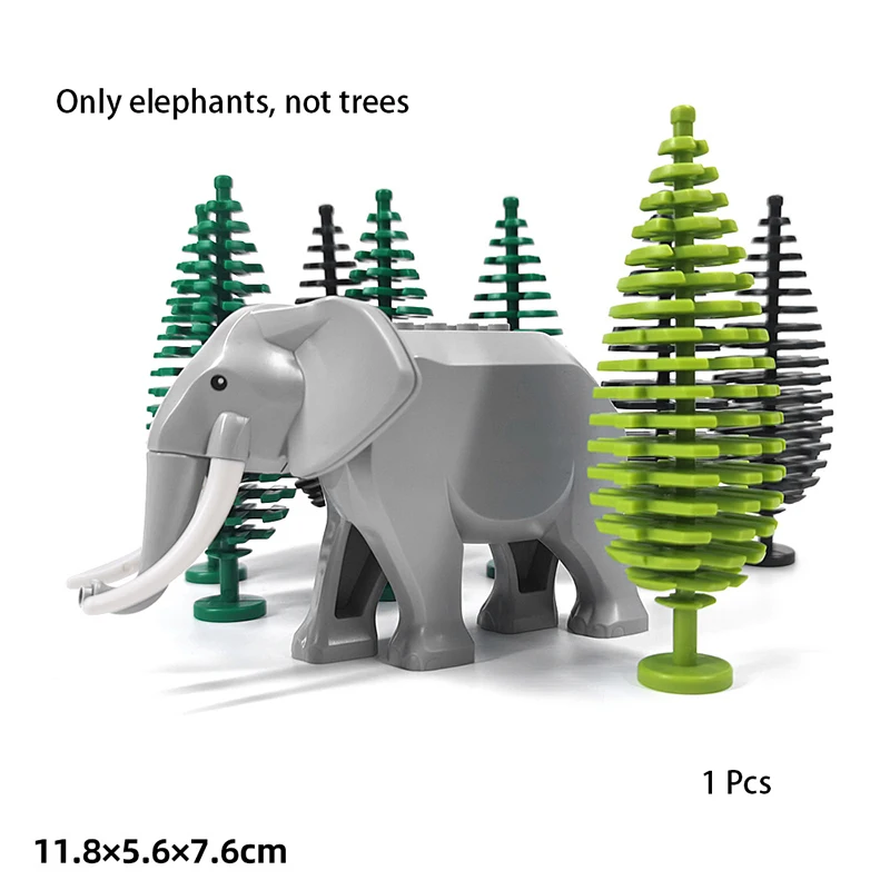 

The Zoo Elephants Animal Parts MOC Building Blocks Farm Ranch City Pet Bricks Toys Compatible With LEGO