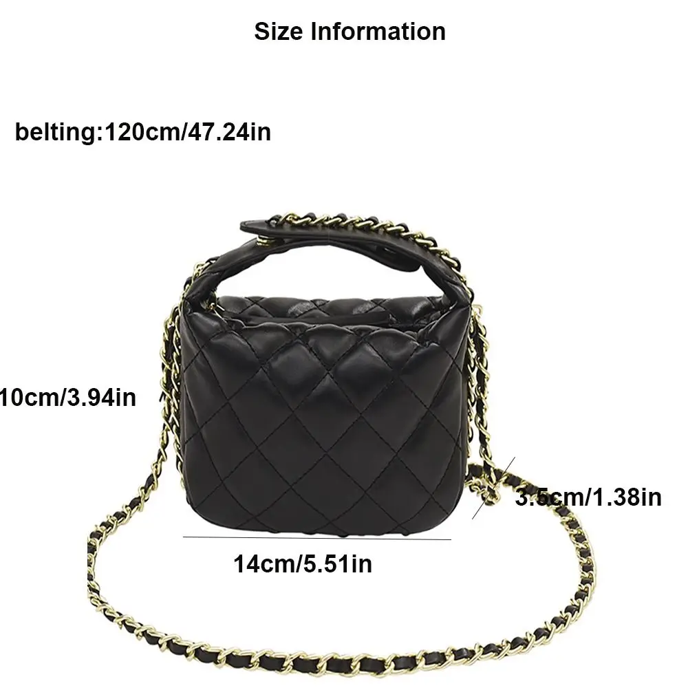 2024 New Mini Fragrance Chain borse a tracolla borse a tracolla PU Leather Rhombus Plaid Fashion Handbags portafogli per le donne