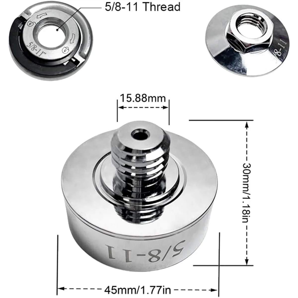 SSR 3 Pieces X-Lock Adapter Grinder Adapter Set to 5/8inch Thread, Angle Grinder Adapter for Cutting Discs and Sanding Discs
