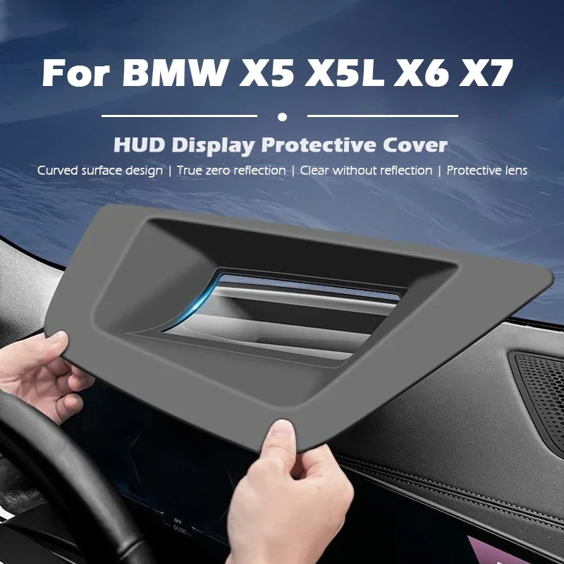 

Car HUD Display Protective Cover For BMW X5 X5L X6 X7 2023 2024 2025 Head Up Display Anti-Dust Protective Frame Accessories