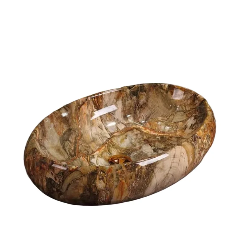 

European style washbasin color decoration vanity ceramic basin bathroom