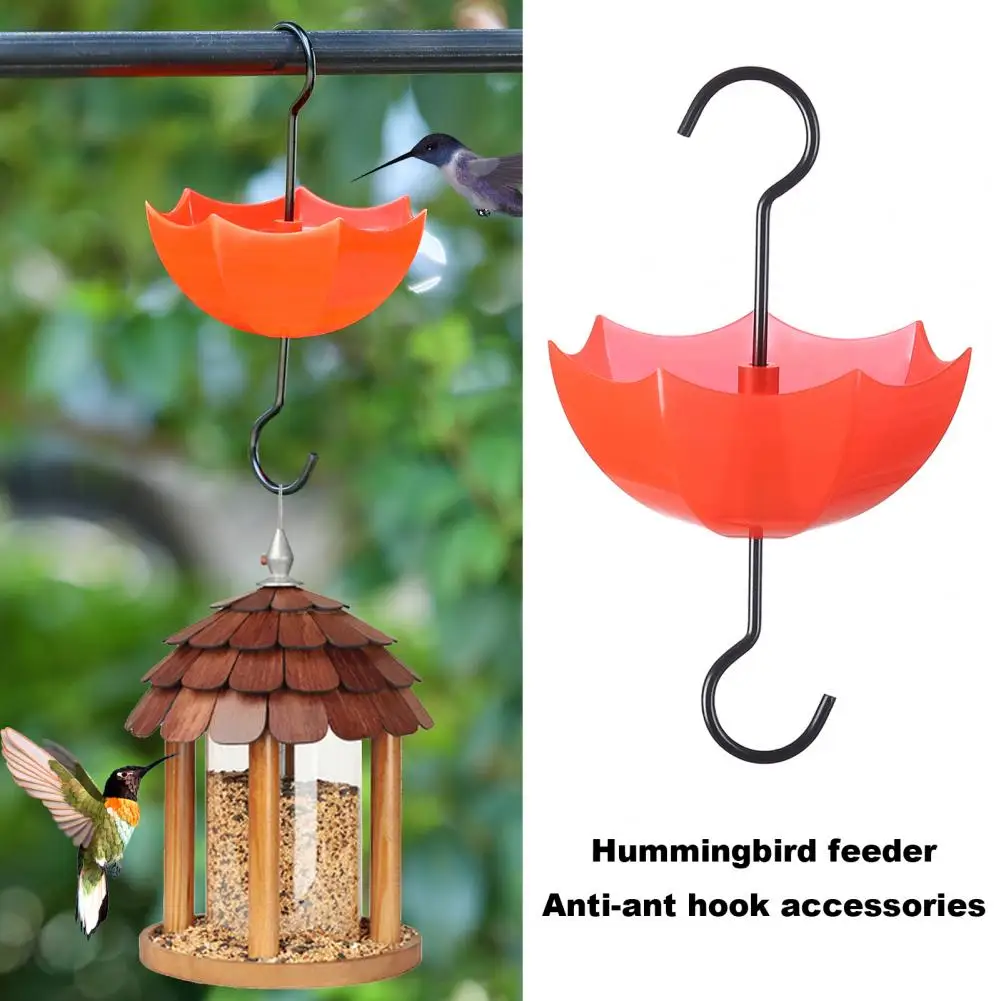 1/4Pcs 10cm Ant Moat Hummingbird Feeder Plastic Bird Feeder Hanging Hooks Inverted Umbrella Ant Stopper With Brush Yard Garden